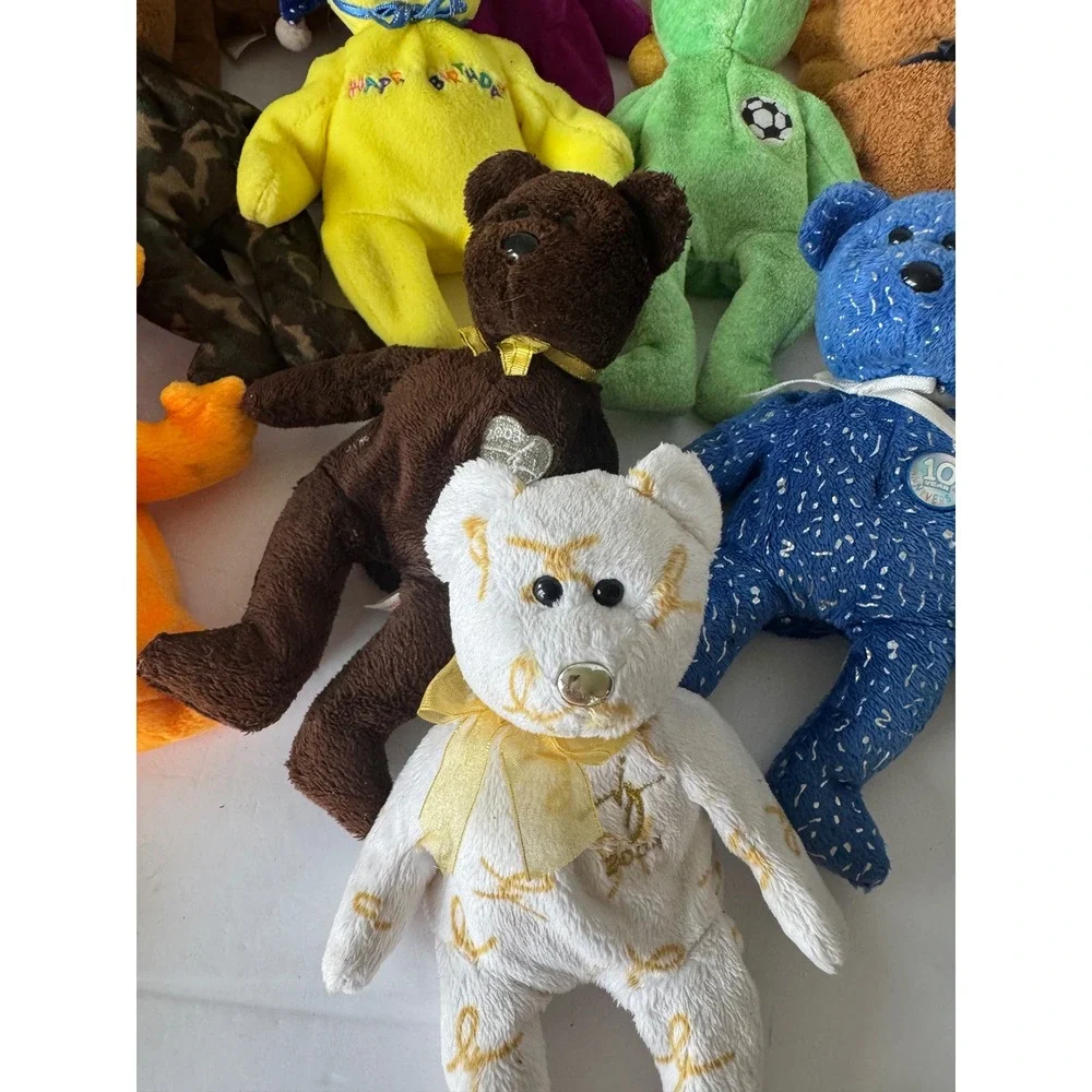 Ty Vintage Beanie‎ Babies Lot 18 Total Bears Glory 10th Anniversary 9lbs Mixed